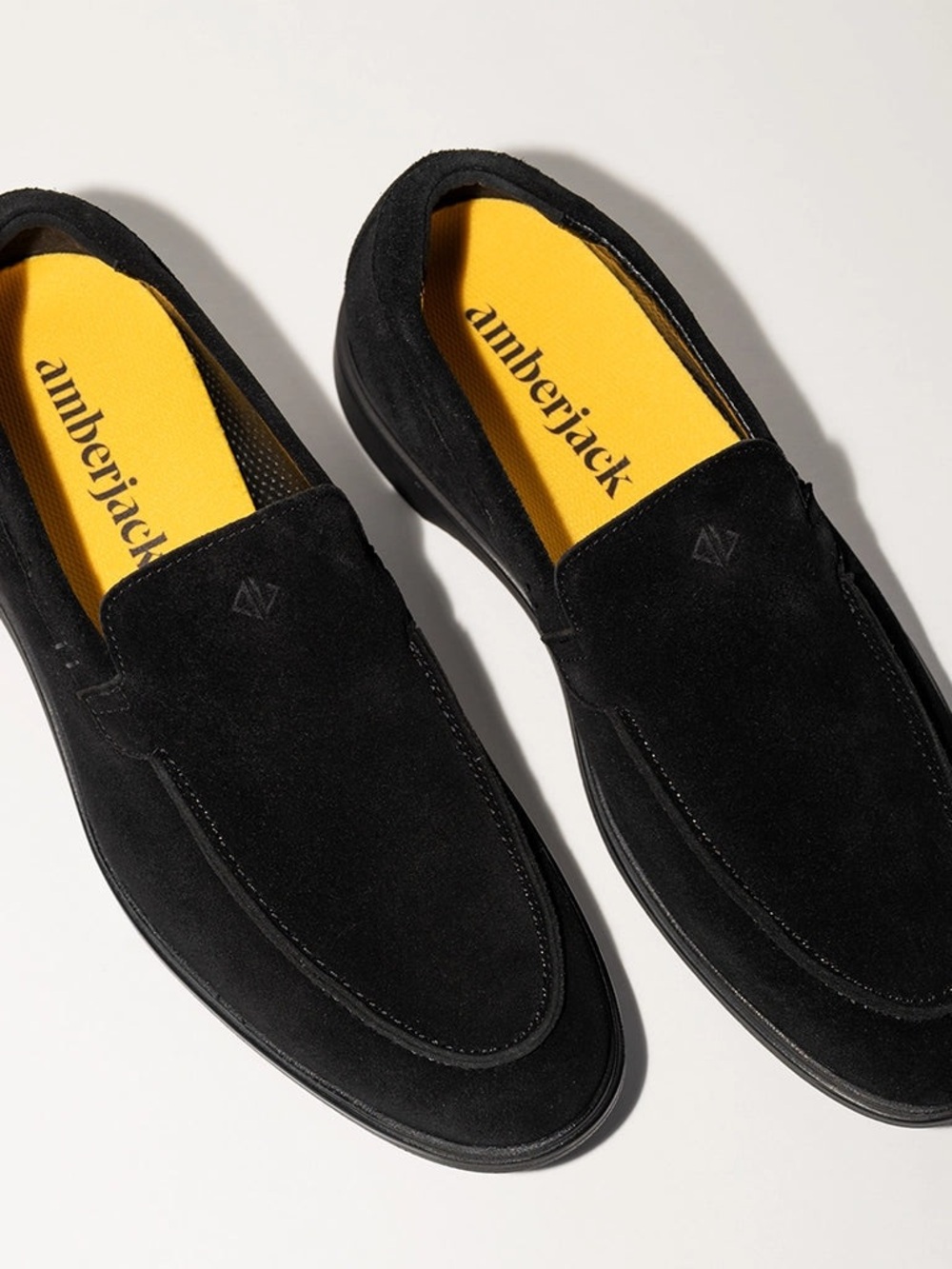 Amberjack Men’s Black Suede Slip-On Loafers